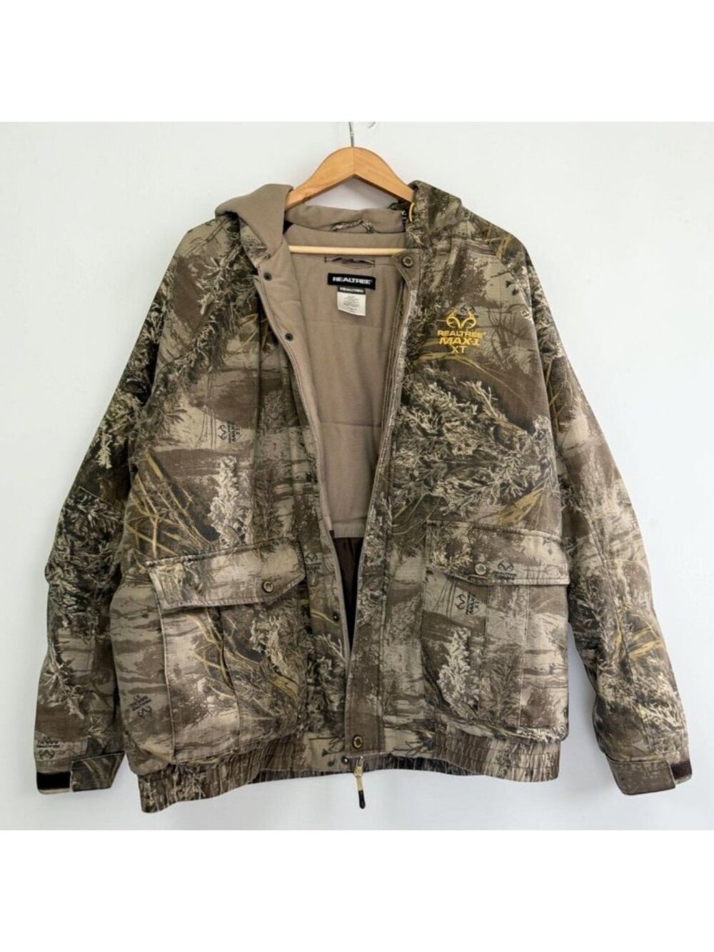 Realtree Max-1 XT Jacket Mens 2XL Camo Hunting Coat L Heavy Insulated Hoodie